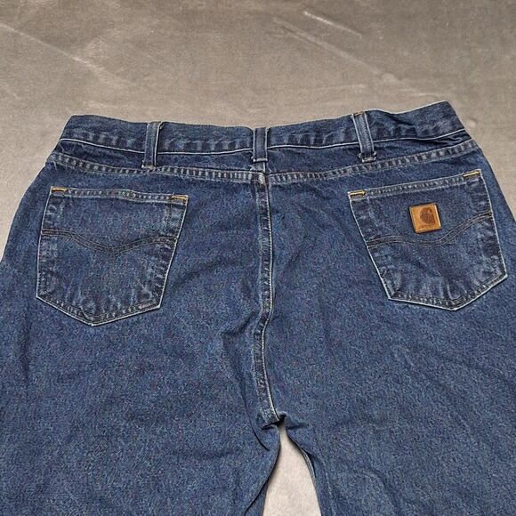 Carhartt Men's Blue Jeans Relaxed Fit Size 40x34 (actual 39x34) Workwear Tough - Picture 11 of 12